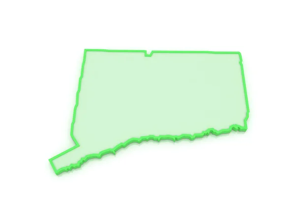 Carte en trois dimensions du Connecticut. États-Unis . — Photo