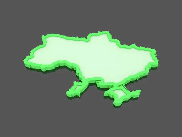 Трехмерная карта Украины . — стоковое фото