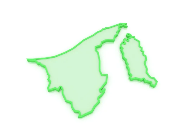 El mapa de Brunei . —  Fotos de Stock