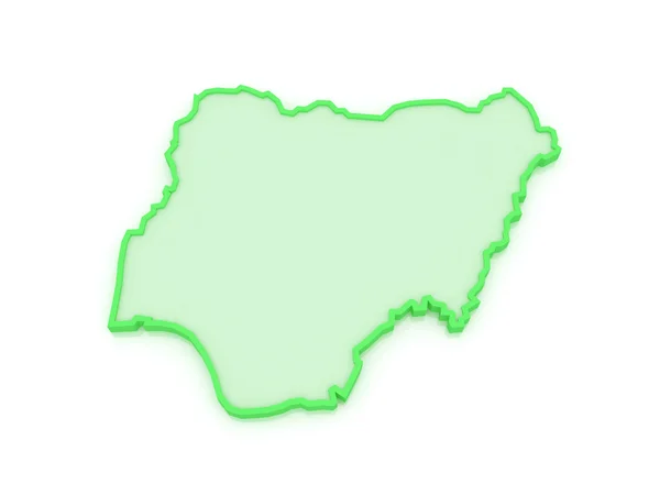 Mapa de nigeria . — Fotografia de Stock