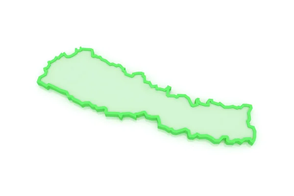 Карта Непала . — стоковое фото
