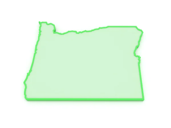 Three-dimensional map of Oregon. USA. — Stock Photo, Image