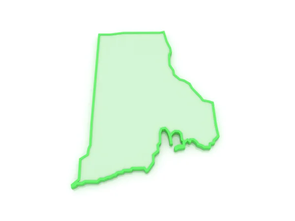 Mapa tridimensional de Rhode Island. Estados Unidos . — Fotografia de Stock