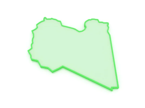 Karta över Libyen. — Stockfoto