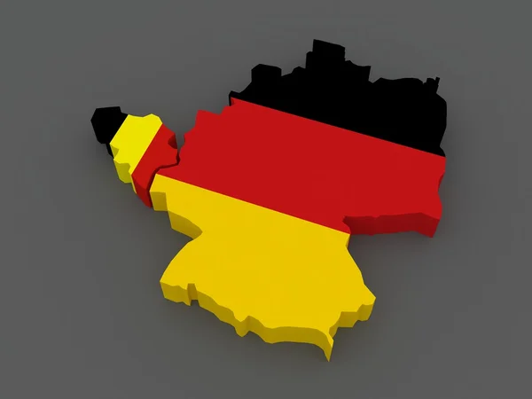 Bélgica y Alemania. mapa . — Foto de Stock