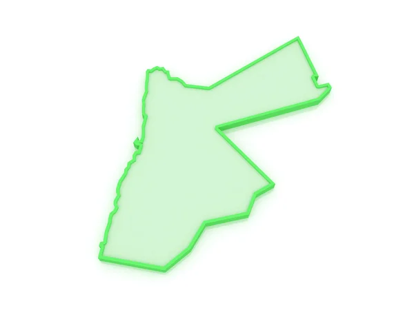 Kaart van Jordanië. — Stockfoto