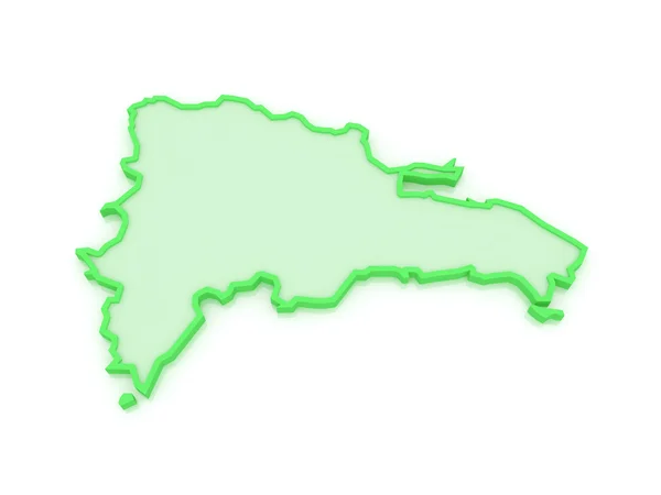 多米尼加共和国地图. — 图库照片