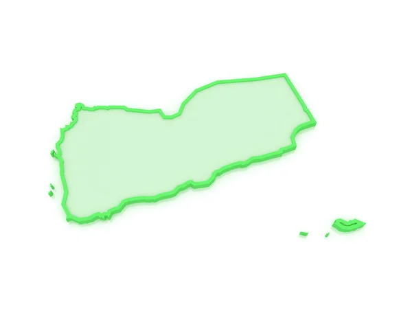 El mapa de Yemen . —  Fotos de Stock