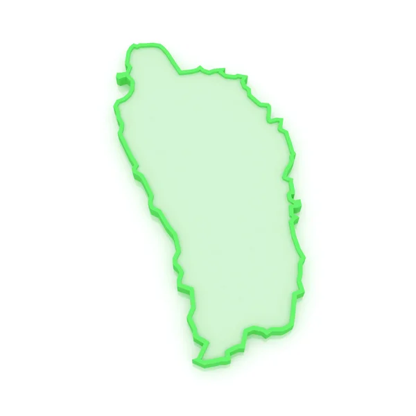 Mapa Dominika. — Stock fotografie