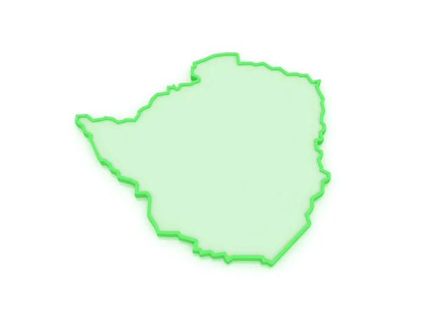 Mapa de zimbabwe . — Fotografia de Stock