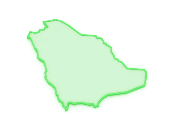 1.沙特阿拉伯地图. — 图库照片