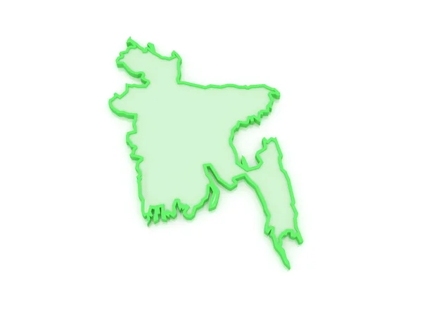 Mapa z Bangladéše. — Stock fotografie