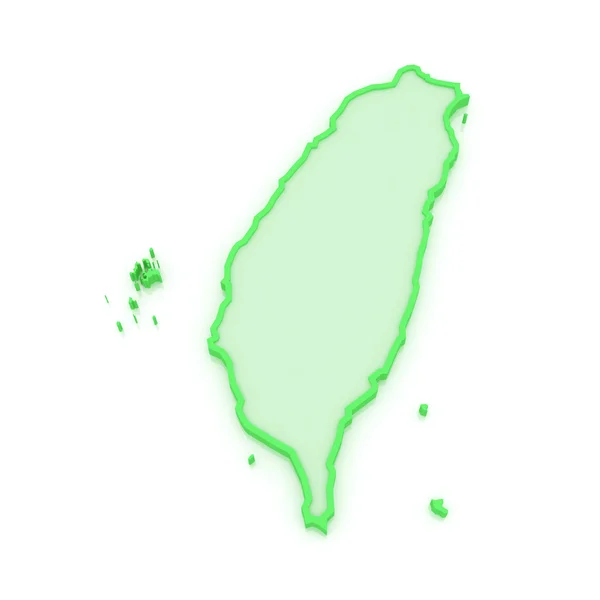 Карта Тайваню . — стокове фото