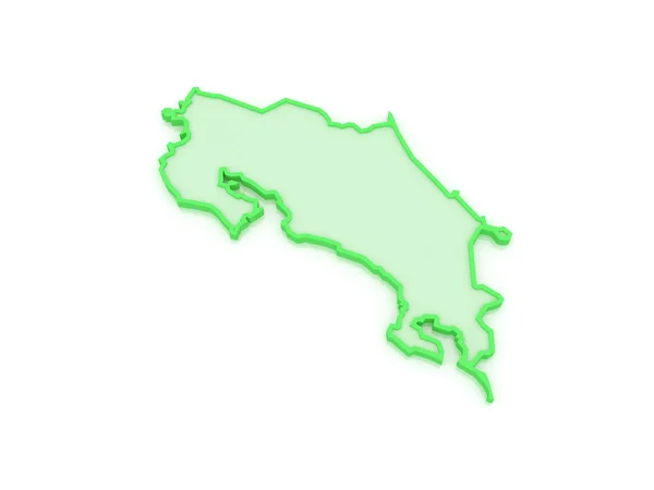 Карта Коста-Рики. — стоковое фото