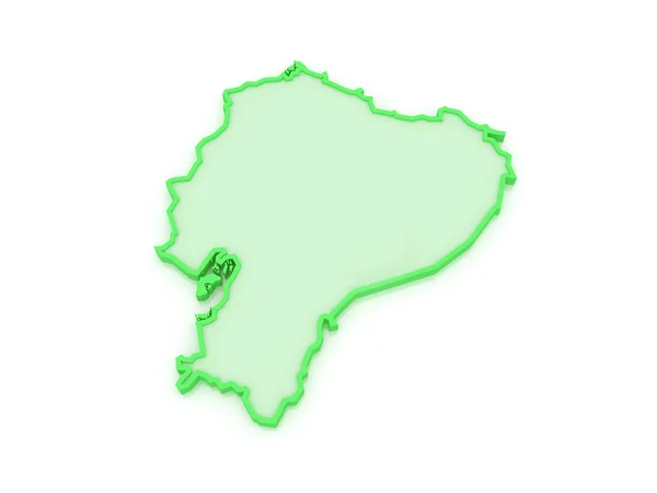 Mapa Ekvádoru. — Stock fotografie
