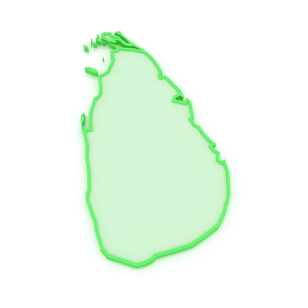 O mapa de Sri Lanka. — Fotografia de Stock
