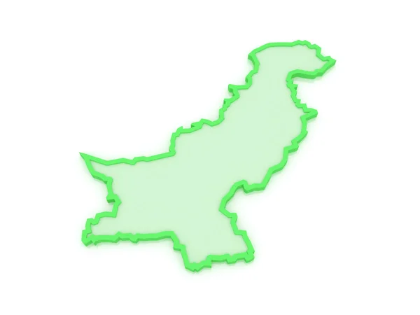 Mapa z Pakistanu. — Zdjęcie stockowe