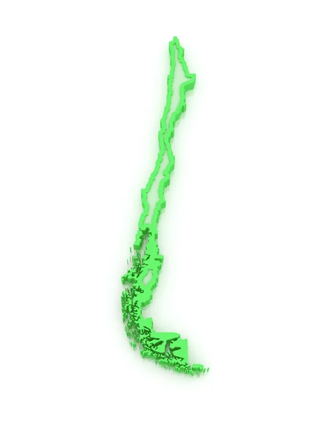 Χάρτης της Χιλής. — Φωτογραφία Αρχείου