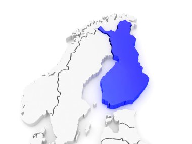 Карта Європи та Фінляндії.