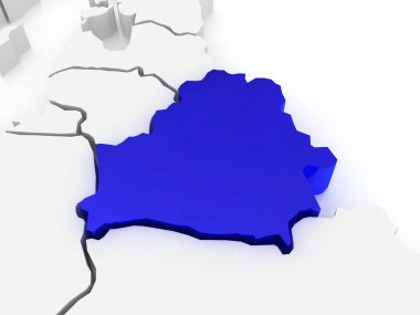 Avrupa ve Beyaz Rusya Haritası.