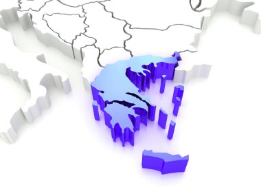 Avrupa ve Yunanistan Haritası.