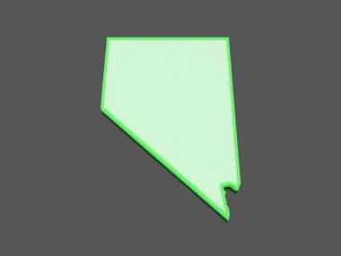 üç boyutlu harita Nevada. ABD.