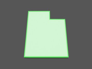 üç boyutlu harita Utah. ABD.