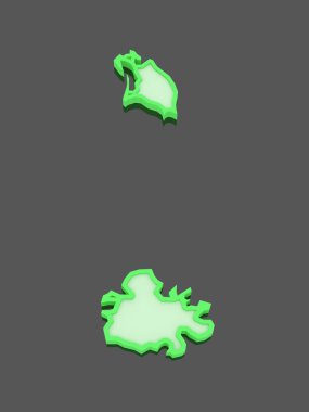 antigua ve barbuda Haritası.