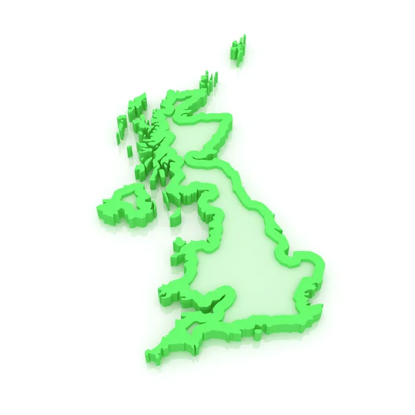 Three-dimensional map of England. — Stock Photo, Image