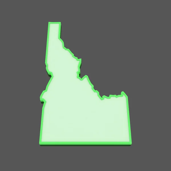 Three-dimensional map of Idaho. USA. — Stock Photo, Image