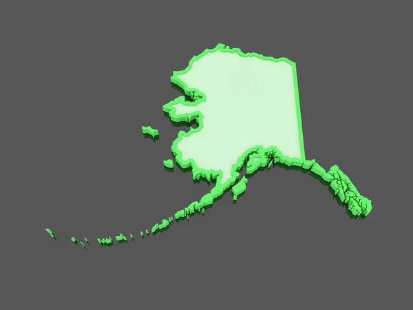 Mapa tridimensional de Alaska. Estados Unidos . — Foto de Stock