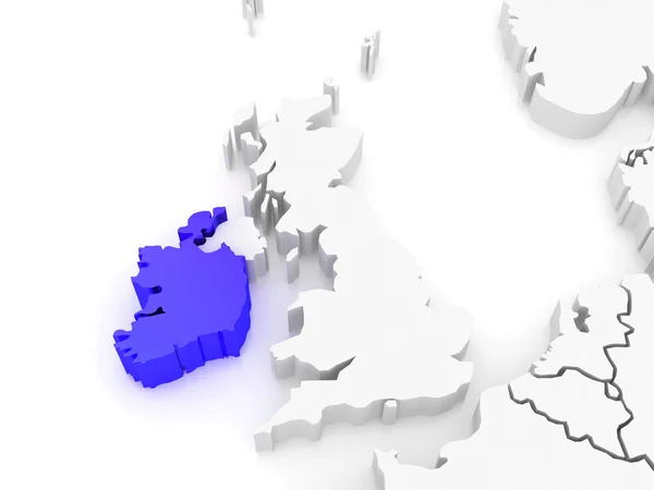 Carte de l'Europe et l'Irlande . — Photo