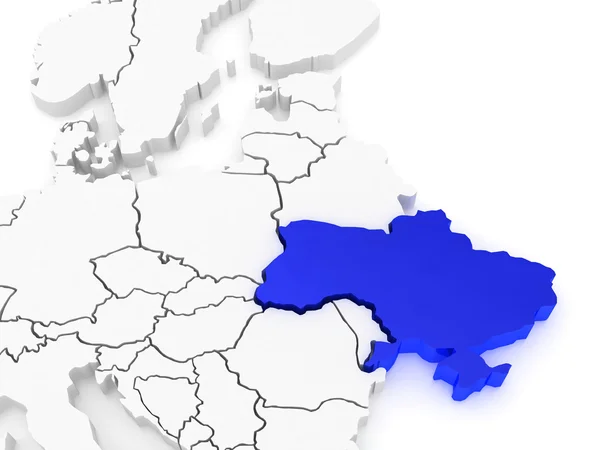 Map of Europe and Ukraine. — Stock Photo, Image