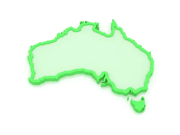Driedimensionale kaart van Australië. — Stockfoto