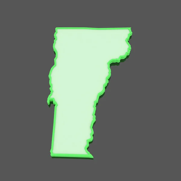 Üç boyutlu harita Vermont. ABD. — Stok fotoğraf
