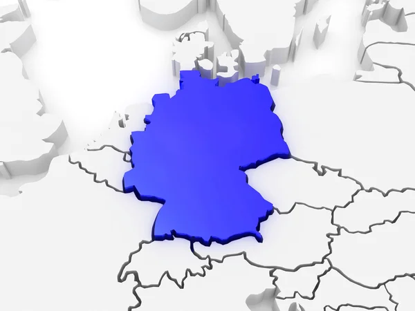 Карта Европы и Германии . — стоковое фото