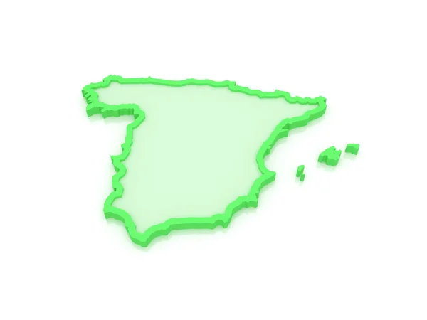 Carte en trois dimensions de l'Espagne . — Photo