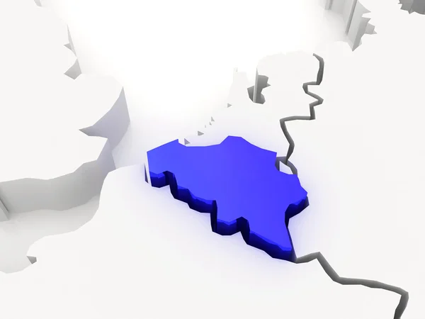 Карта Европы и Бельгии . — стоковое фото