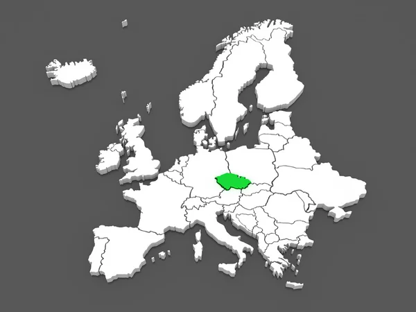 Mappa dell'Europa e della Slovacchia . — Foto Stock