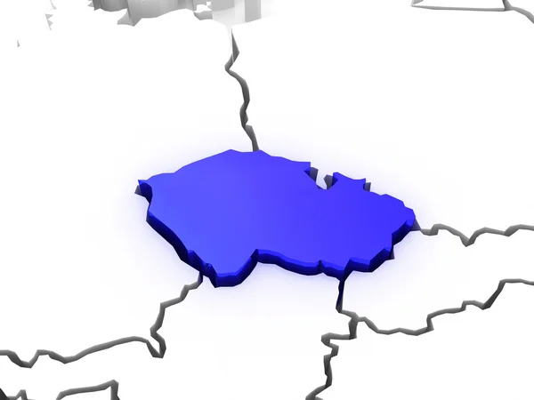 Mapa da Europa e Eslováquia . — Fotografia de Stock