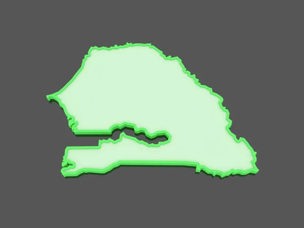 Карта Сенегал . — стокове фото