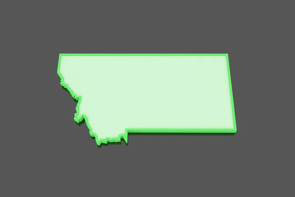 Трехмерная карта Монтаны. США . — стоковое фото