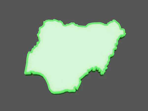 Mapa de nigeria . — Fotografia de Stock