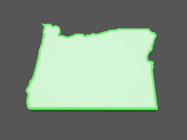 Three-dimensional map of Oregon. USA. — Stock Photo, Image