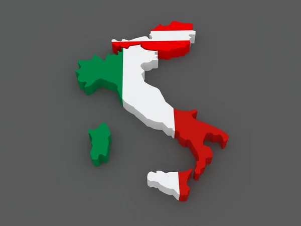 Austria and Italy. map. — Stock Photo, Image