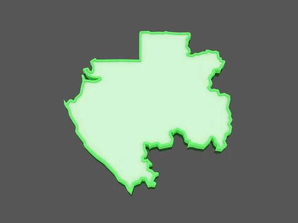 Mapa Gabonu. — Stock fotografie