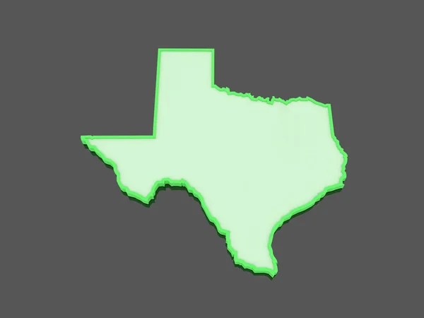 Mapa tridimensional do Texas. Estados Unidos . — Fotografia de Stock