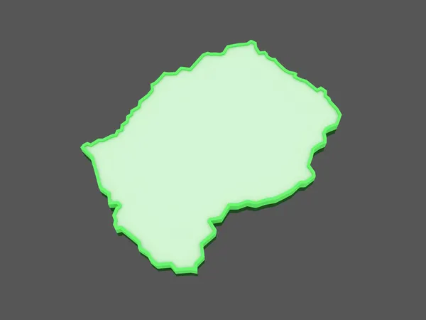 La mappa di Lesotho . — Foto Stock