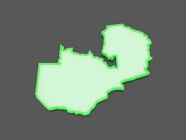 Map of Zambia. — Stock Photo, Image