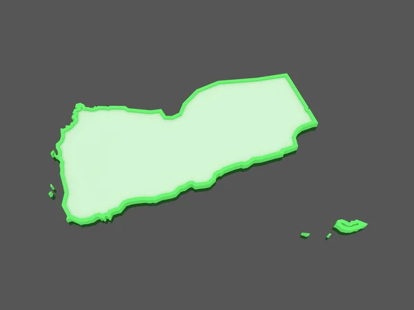 Na mapie Jemenu. — Zdjęcie stockowe